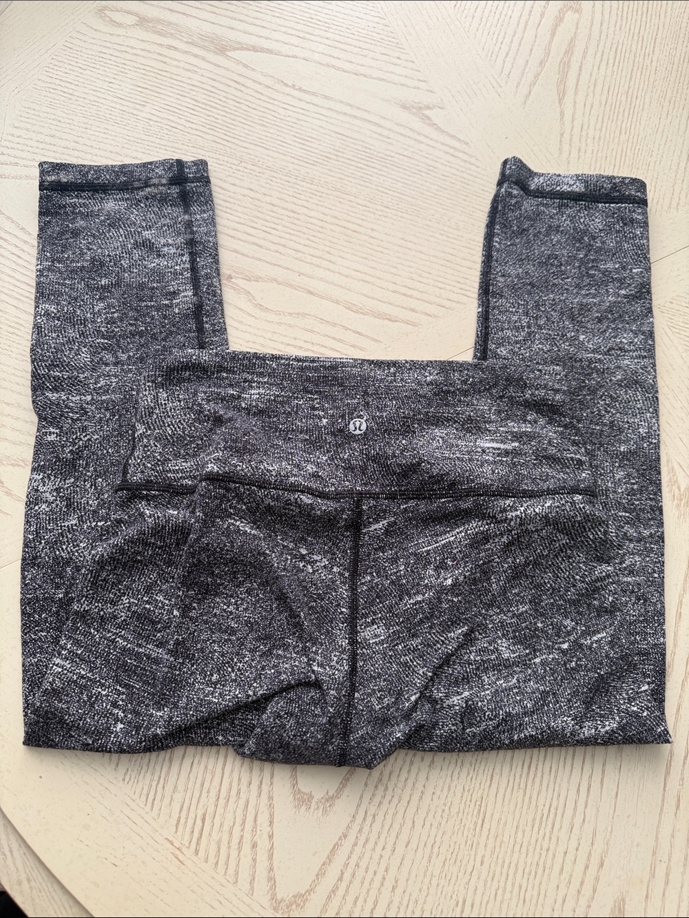 lululemon athletica Black & White Marled Capris